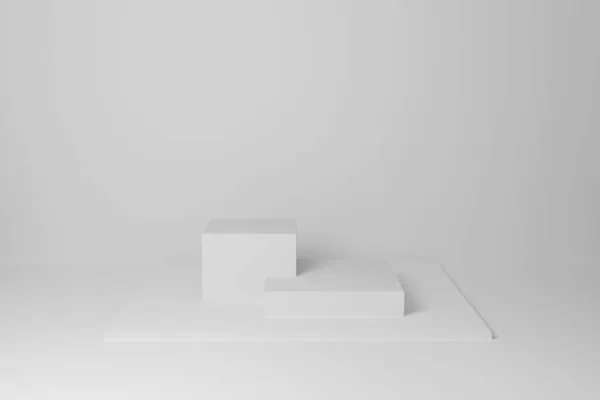 Abstrato Branco Textura Fundo Parede Com Forma Geométrica Design Renderização — Fotografia de Stock