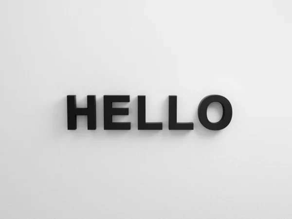 Иконка Hello Выделена Белом Фоне Абстрактный Современный Трехмерный Текстовый Логотип — стоковое фото