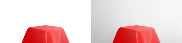 Рендеринг Відображення Продукту Або Вітрини Відсічним Контуром Абстрактний Куб Єдестал — стокове фото
