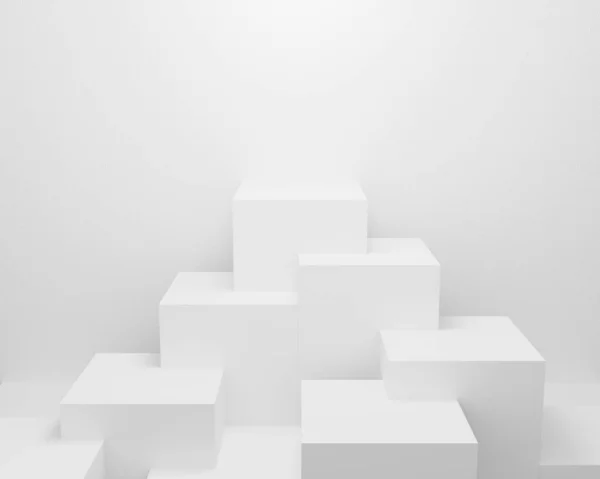 Abstract White Light Wall Background Texture Geometric Shape Render Design — Stock Photo, Image