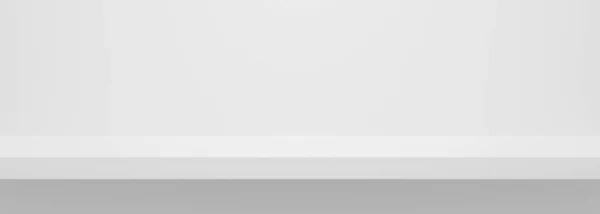 Білий Стіл Студії Фоні Стіни Або Текстури Render Illustration Відображення — стокове фото