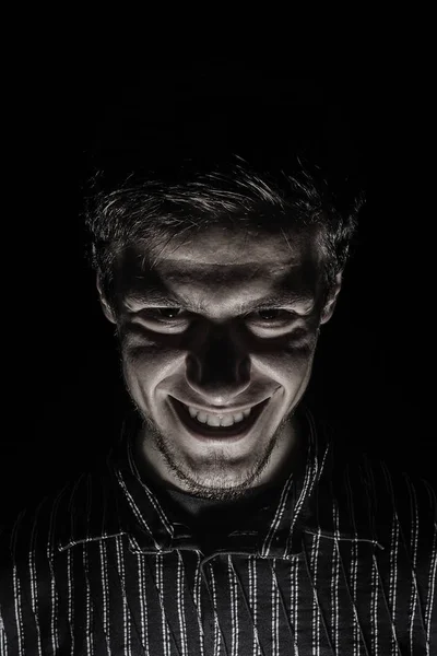 Man portrait with evil look