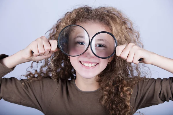 Curious Smiling little girl — Stock Photo, Image