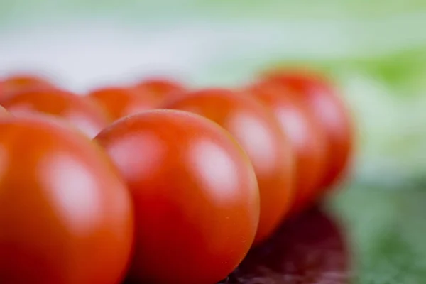 체리 토마토 근접 샐러드, 에코, 음식 개념. — 스톡 사진