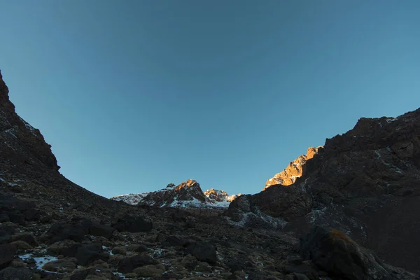 Trekking Alto Atlas Montaña Toubkal Parque Nacional Toubkal —  Fotos de Stock