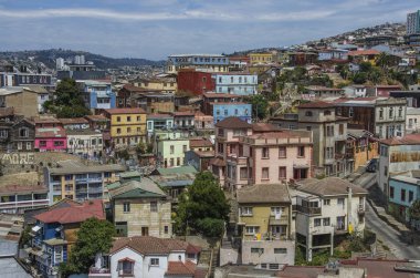 Valparaiso, Şili'nin renkli binalar