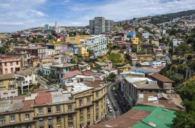 Valparaiso, Şili'nin renkli binalar