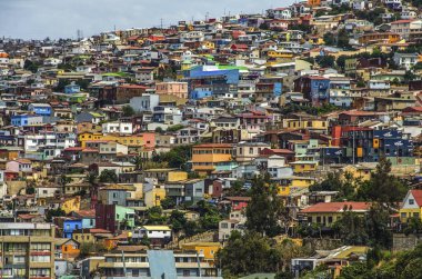 Valparaiso, Şili'nin renkli binalar