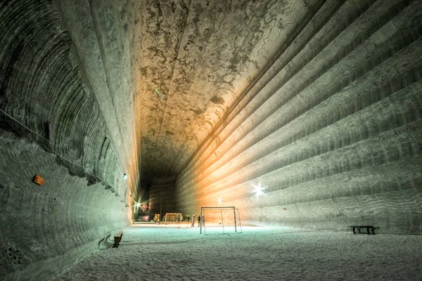 Kopalnia soli, na głębokości 300 metrów, soledar, Donieckaja obłast, Ukraina — Zdjęcie stockowe