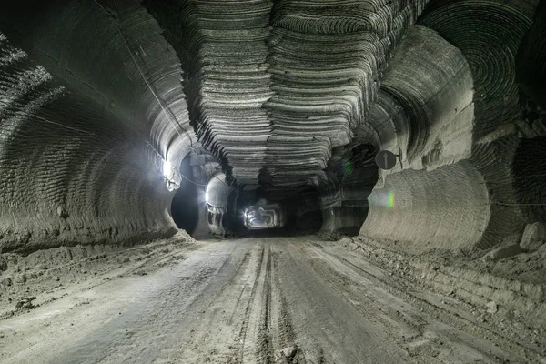 Pod ziemią w kopalni. Ukraina, Donieck — Zdjęcie stockowe