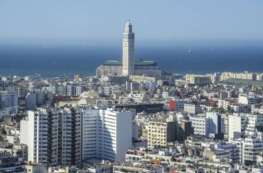 Şehir panoraması. Casablanca, Fas. Afrika