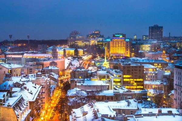 Centro de la ciudad de Kiev Año Nuevo —  Fotos de Stock