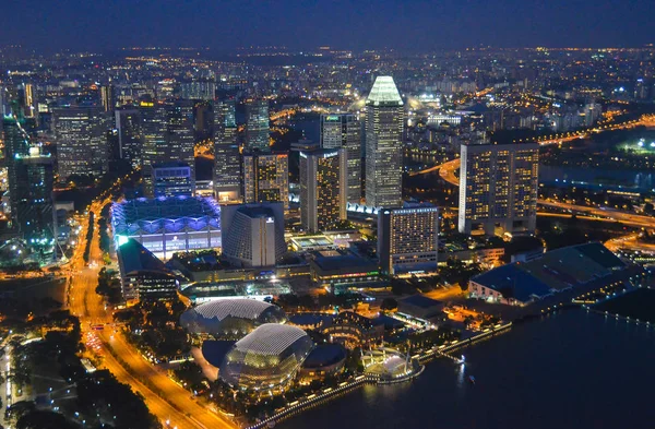 Singapore skyline at night. — Stock Photo, Image