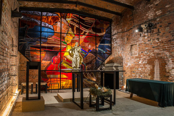 Illuminated, Underground Tunnel in the Mine