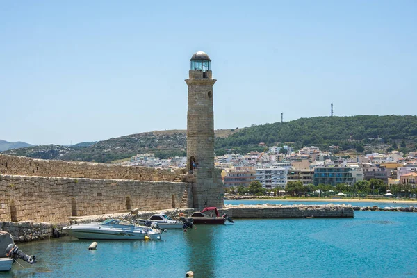 Deniz feneri retimno port, crete, Yunanistan
