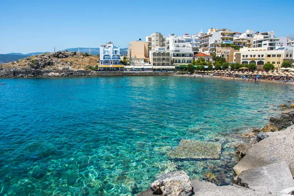 Agios Nikolaos City and Voulismeni Lake, Crete, Greece — Stock Photo, Image