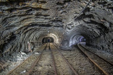 Madenci Yeraltı maden benim ışık ile Stebnyk, Ukrayna
