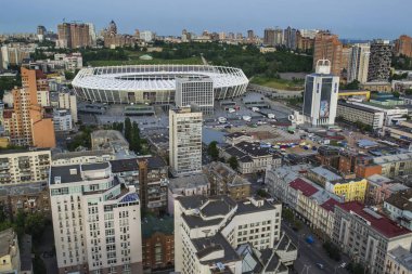 Kiev şehir merkezinde gün mimarisi. Kiev Ukrayna'nın başkentidir