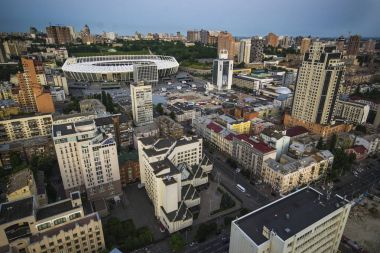 Kiev şehir merkezinde gün mimarisi. Kiev Ukrayna'nın başkentidir