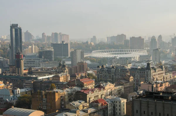 Kiev city central panorama Kiev, Ukraina — Stockfoto