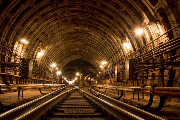 Subway tunnel. Kiev, Ukraine. Kyiv, Ukraine — Stock Photo, Image