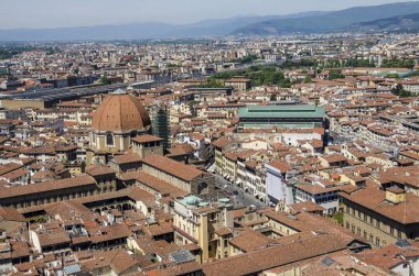 İtalyan kırmızı çatılar Floransa, Toskana, İtalya.