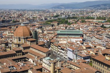İtalyan kırmızı çatılar Floransa, Toskana, İtalya.