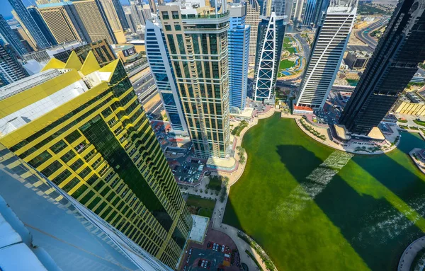 Dubai marina panoramablick — Stockfoto