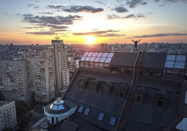 Çatı günbatımı Kiev, Ukrayna
