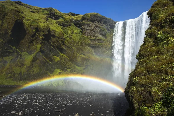 Skogafoss şelale, İzlanda — Stok fotoğraf