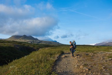 İzlanda'daki Skaftafell Milli Parkı doğa yürüyüşü