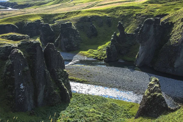 Kanion fjadrargljufur, Islandia — Zdjęcie stockowe
