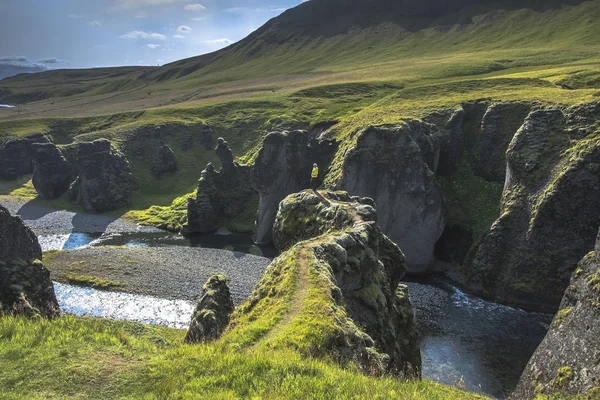 Kanion fjadrargljufur, Islandia — Zdjęcie stockowe