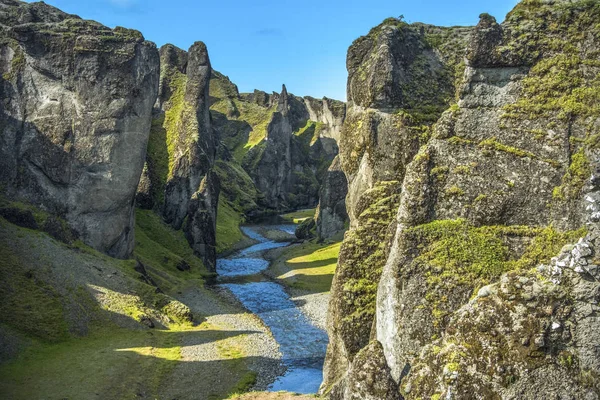 Kanion fjadrargljufur, Islandia — Zdjęcie stockowe