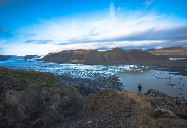 Trekking no parque nacional Skaftafell na Islândia — Fotografia de Stock