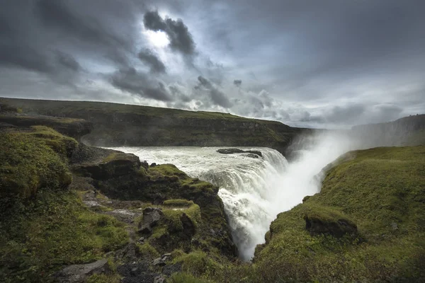 Veduta della cascata Godafoss nel distretto di Bardalur, Islanda centro-settentrionale — Foto Stock