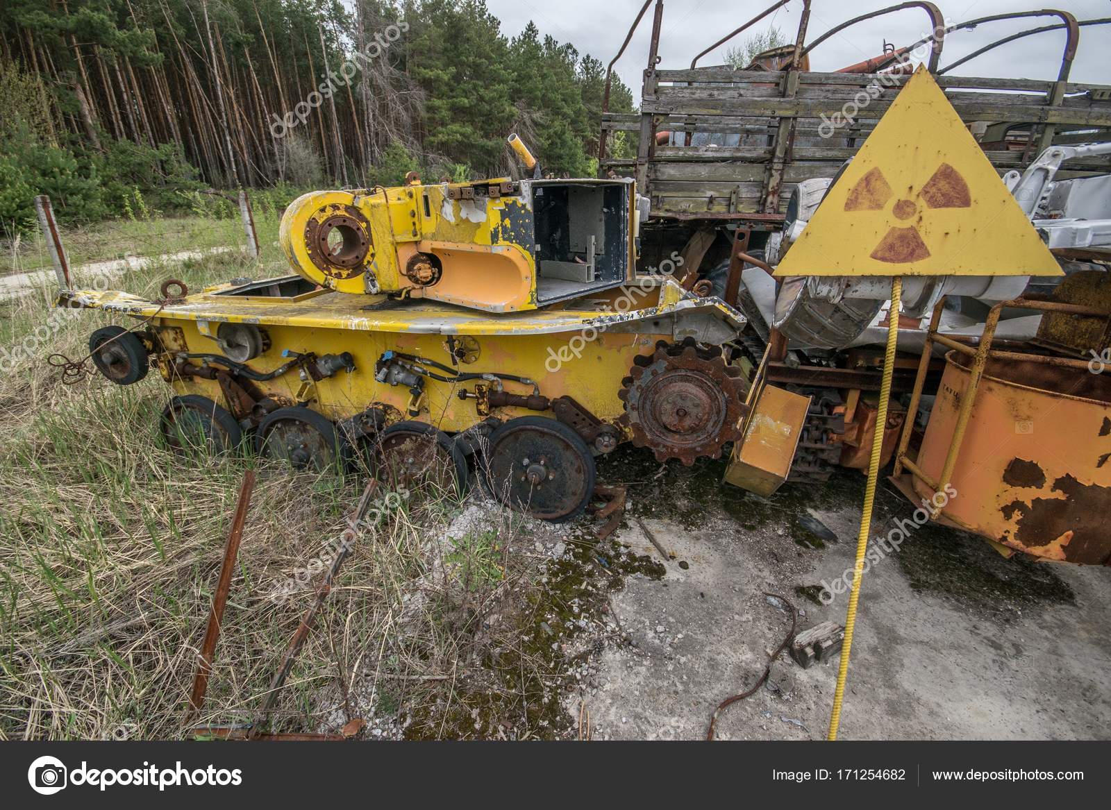 Robotic technique of the liquidators of the Chernobyl Stock Photo ©mysokol 171254682