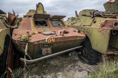 Btr-82 Chernobyl dışlama bölgesinde Buryakovka köyünde