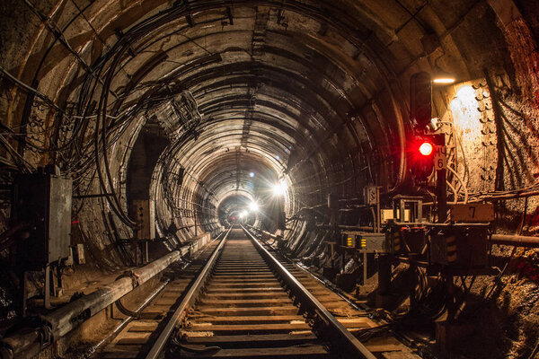Subway tunnel. Kiev, Ukraine. Kyiv, Ukraine