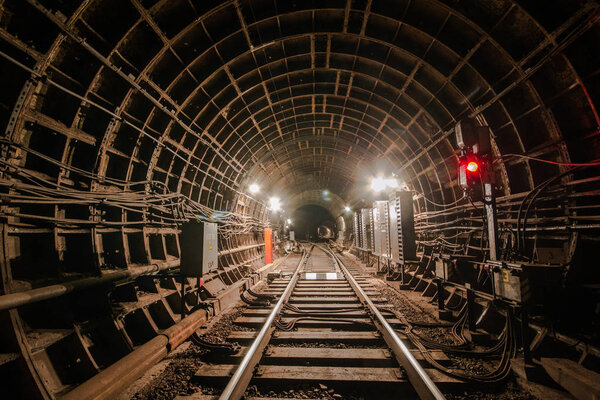 Subway tunnel. Kiev, Ukraine. Kyiv, Ukraine