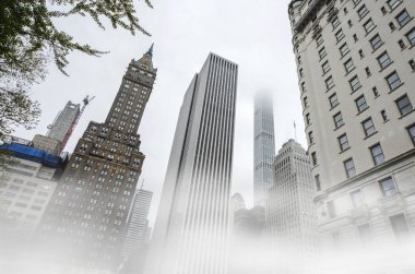 Sabah sis içinde bina nyc görünümünü