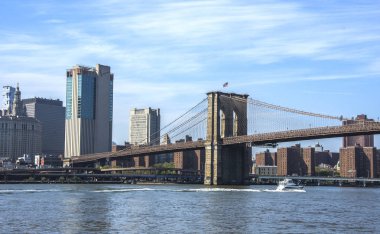 New York 'taki Brooklyn Köprüsü manzarası