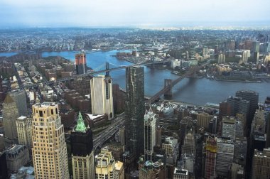 New York City gökdelenleri Çatı manzarası.