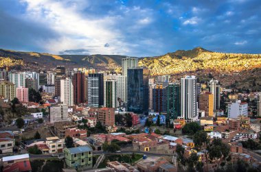La Paz şehir Bolivya Killi Killi bakış açısıyla Panoraması