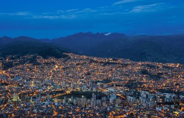 Gecenin Panoraması La Paz, Bolivya