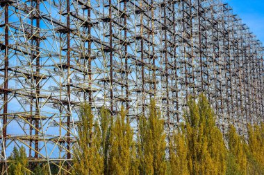 Large antenna field. Soviet radar system 