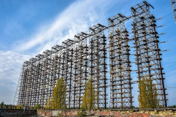 Abandoned Duga radar system in Chernobyl Exclusion Zone, Ukraine — Stock Photo, Image