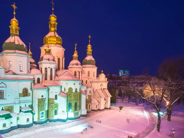 Kiev - capital of Ukraine Sofia Cathedral at evening time — Stock Photo, Image