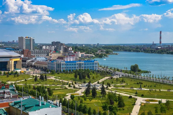 Panorama av Kazan Kreml från Kazanka floden — Stockfoto