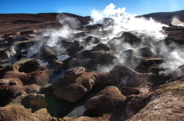 Gayzer Sol de Manana, Potosi bölümü, Euardo Avaroa doğal rezerv, Güney Bolivya